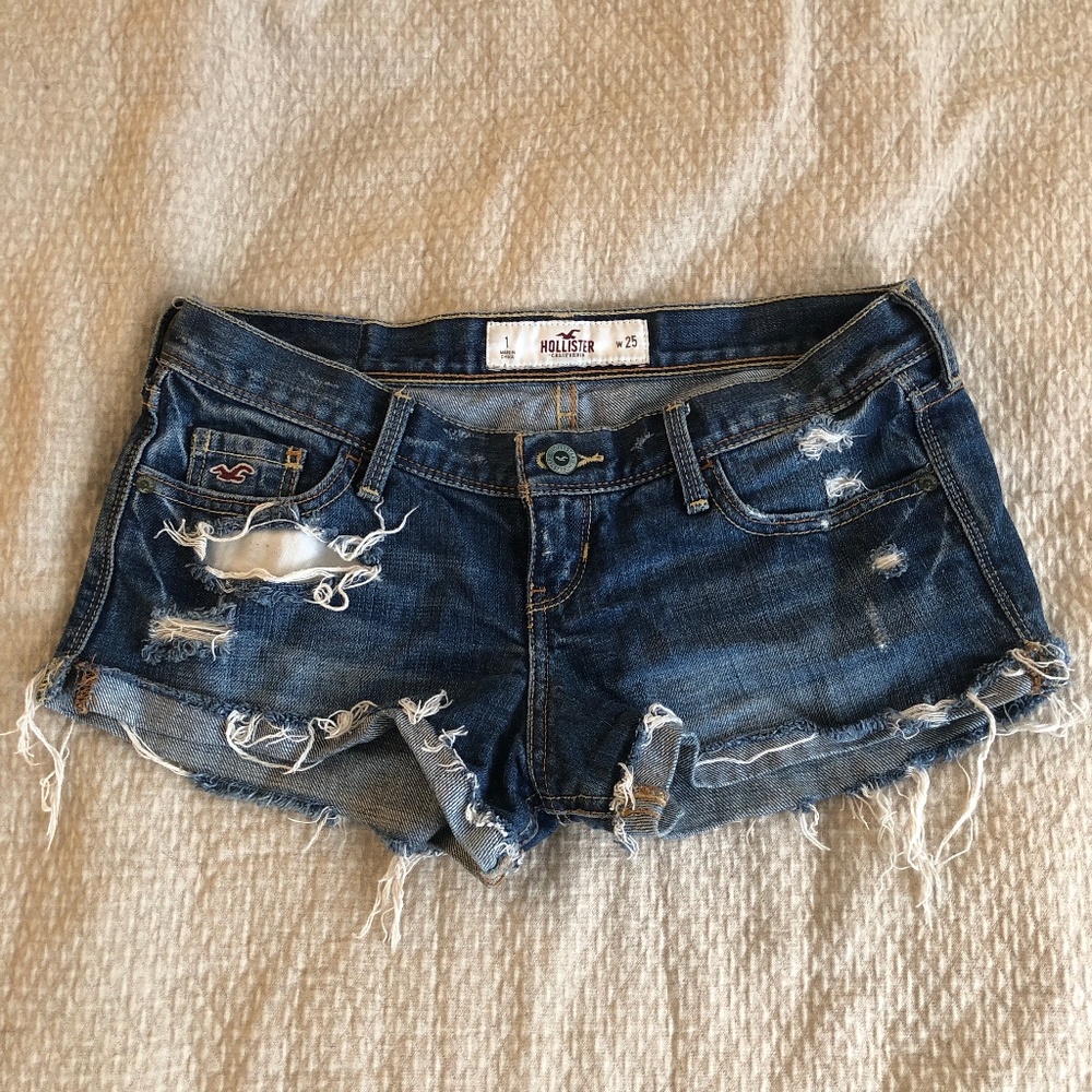 Hollister Denim Jean Shorts Size 1 Waist 25